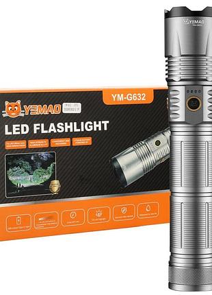 Фонарь yemao ym-g632 tg 30w, 1x401350, power bank, зу type-c, zoom, кейс