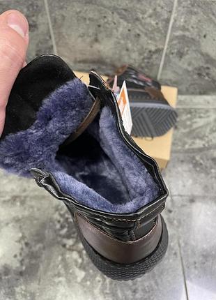 Зимние ботинки casual, кожаные / brown 8