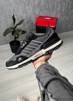 Чоловічі кросівки adidas zx 750 black grey великі розміри