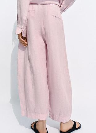 Штани barrel zw collection з льону zara оригинал р м