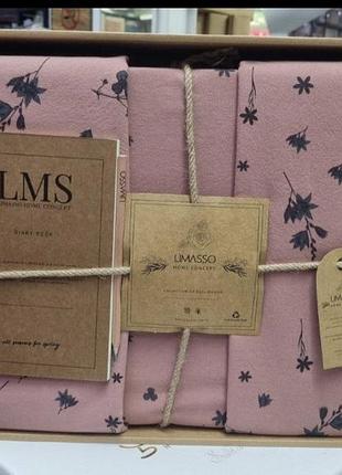 Постільна білизна limasso варена бавовна євро розмір 200 на 220 см бузкова