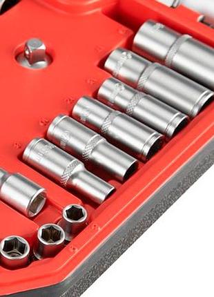 Набір інструменту intertool 3/8" x 39од red (et-9039) 5