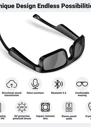 Розумні окуляри smart glasses gm80, bluetooth, поляризовані лінзи з захистом від ультрафіолету