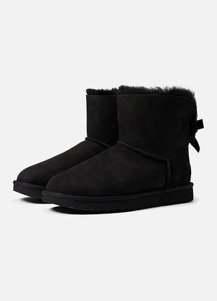 Замшевые оригинальные сапоги ugg mini bailey bow ii, размер 5 euro 36