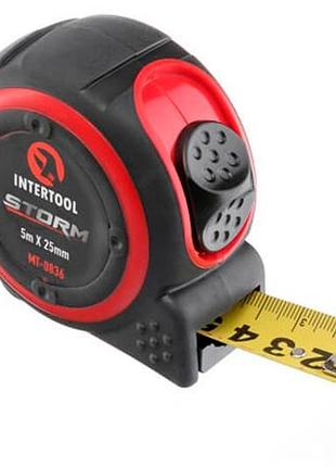 Рулетка intertool 5 м x 25 мм storm (mt-0836)