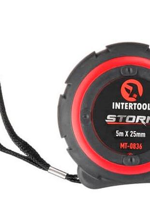 Рулетка intertool 5 м x 25 мм storm (mt-0836) 2