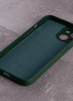 Силіконовий чохол soft silicone case для iphone 14 plus (без лого) темно-зелений 2