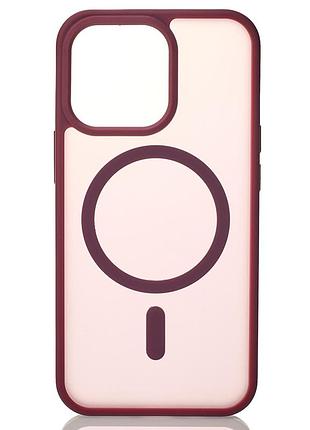 Силіконовий чохол magsafe matte для iphone 12 pro бордовий