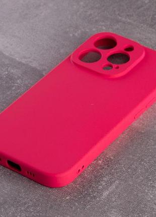 Силіконовий чохол soft silicone case для iphone 13 pro (без лого) малиновий