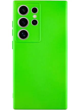 Чохол tpu getman liquid silk full camera для samsung galaxy s24 ultra (салатовий)