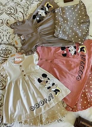 Дитяча сукня з принтом minnie mouse(3-4, 5-6,7-8 років).🥐