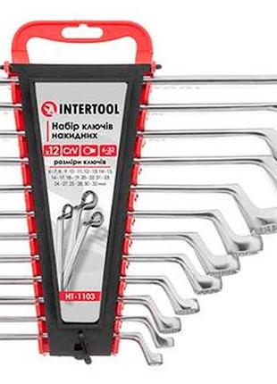 Набор ключей накидных intertool 6-32мм (12шт) (ht-1103)