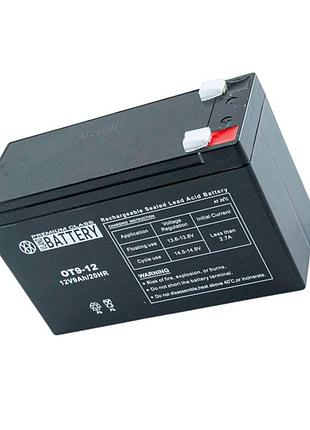 Акумулятор 12v 9a (150x65x95) sla промисловий vland чорний