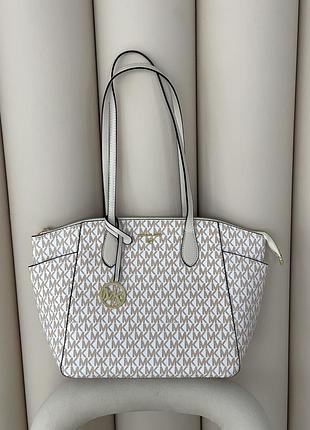 Сумка michael kors medium шоппер молочный е