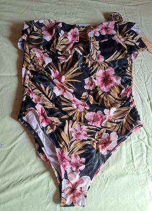 Новый слитный купальник kona sol (target) в тропический принт - размер xl/ 2xl (us 16w)