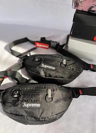 Поясна сумка бананка supreme чорна