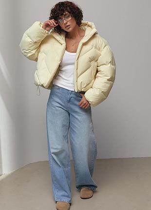 Коротка куртка oversize з капюшоном 5