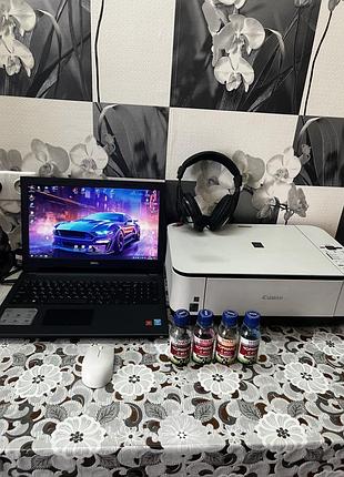 Ноутбук dell inspiron 3542 + в подарок наушники с микрофоном + принтер/сканер/копир canon pixma mp250!