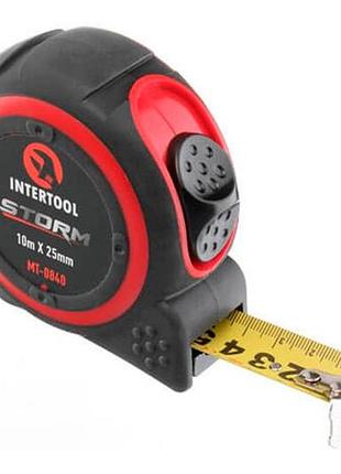Рулетка intertool 10 м x 25 мм storm (mt-0840)