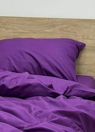 Наволочка 50х50 бязь gold luxe на молнии баклажан