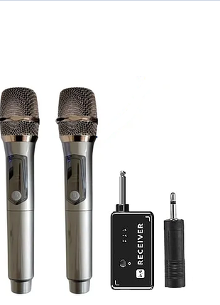 2 шт. бездротовий мікрофон mailangshi wireless microphone ручний мікрофон із радіусом дії до 60 м
