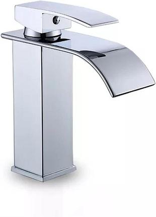Водопадный смеситель для раковины 30 см bathroom tap металлический смеситель для холодной и горячей воды