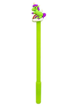 Детская гелевая ручка "единорог" 016(green) синий, 17,5 см