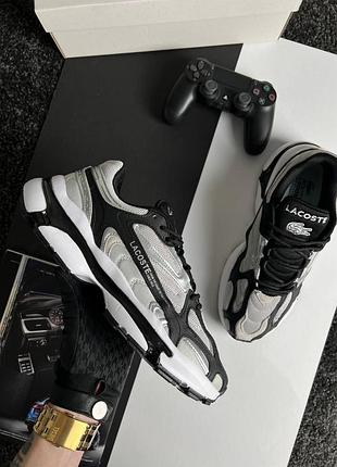Чоловічі кросівки l*coste grey black silver 46