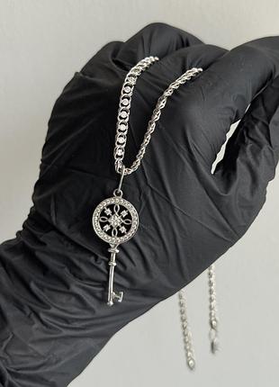 Срібна підвіска ключик, 925 проба 2