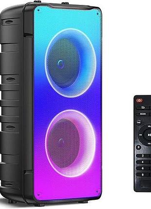 Мощный стереодинамик tamproad party speaker a67 портативная bluetooth стерео колонка с led подсветкой 60 вт