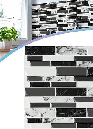 Наклейки на плитку hengmei self-adhesive wall tiles 3d самоклеящаяся настенная наклейка 30.5*30.5, 10 шт