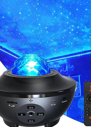 Проєктор зоряного неба remote night light projector зірковий музичний проєктор із пультом д/у, таймером