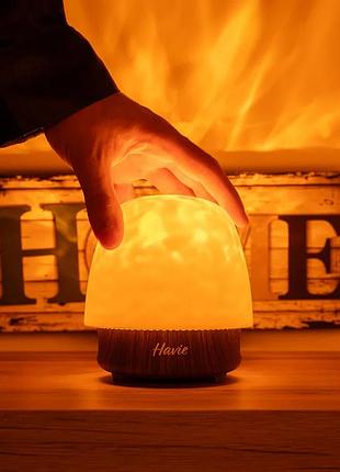Ночник с проекцией «аврора» havie night ligh лампа с управлением со смартфона для детской комнаты