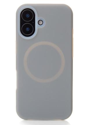 Чехол liquid silicone full с поддержкой magsafe для iphone 17 stone gray