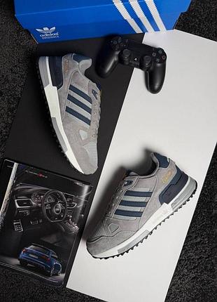 Мужские кроссовки adidas zx 750 grey navy 45