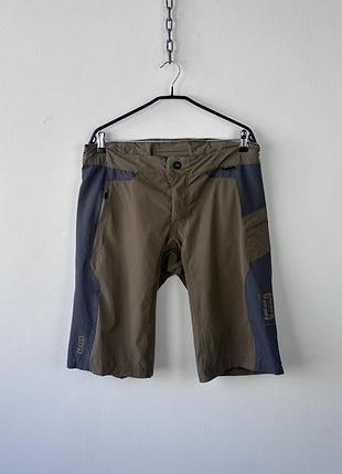 Шорти трекінгові ion scrub cordura trail hiking cargo shorts khaki grey mens size 34 l