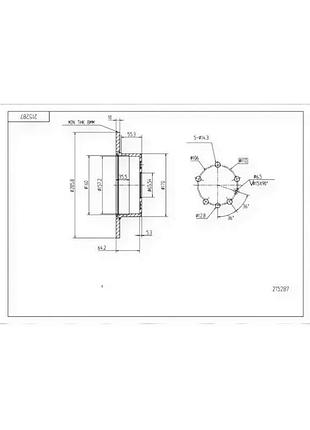 Диск тормозной opel vectra b задний (d286x10mm) hart