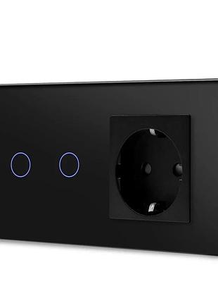 Выключатель света со стандартной европейской розеткой bseed smart home wall switch & socket умный настенный переключатель