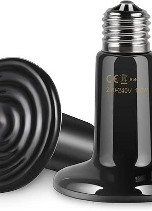 Лампа для обогрева террариумов e27 100 вт ceramic heat emitter керамическая лампа для обогрева рептилий