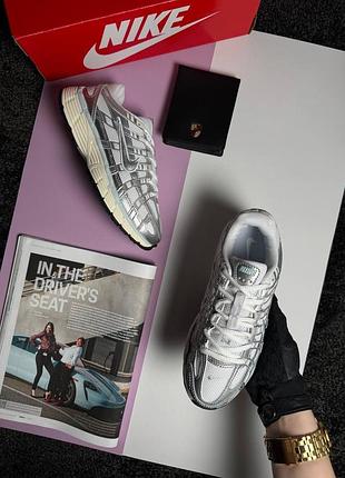 Женские кроссовки nike p-6000 silver beige