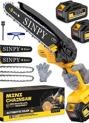 Акумуляторна мінібензопила із шиною sinpy mini chainsaw електрична міні бензопила