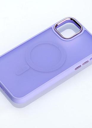 Силіконовий чохол magsafe matte для iphone 15 plus фіалковий