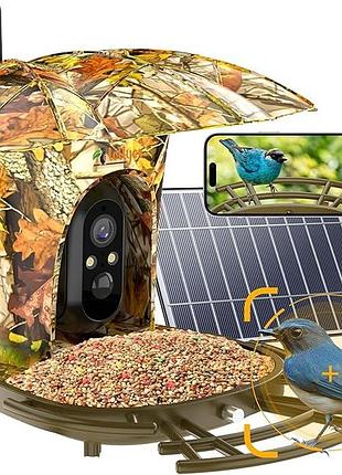 Кормушка для птиц smart bird feeder rs1 умная кормушка для птиц с камерой 1080p full hd+солнечная панель