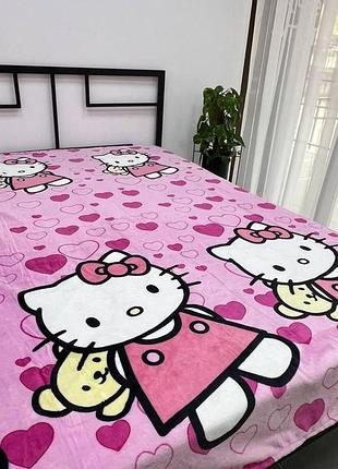 Плед велсофт дитячий 150х200 hello kitty хелоу кітті 3