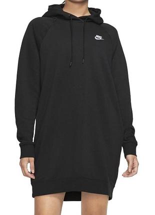 Essential fleece hooded sweatshirt dress худі подовжене худі худі плаття