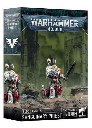 Фігурка сангвінарного очолювача blood angels sanguinary priest колекційна фігурка для настільної гри warhammer 40,000