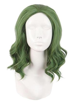Перука для косплея 35 см wig for cosplay зелена термостійка перука для косплею