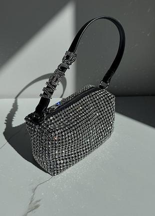Сумочка розкішна з капінцями сумка зі стразами wang