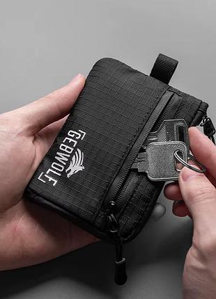 Edc органайзер поуч gebwolf кошелек pouch с защитой от кражи денег из карт rfid (черный)