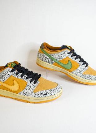 Nike dunk low pro sb safari мужские кожаные кроссовки для скейта оригинал! размер 43 27,5 см